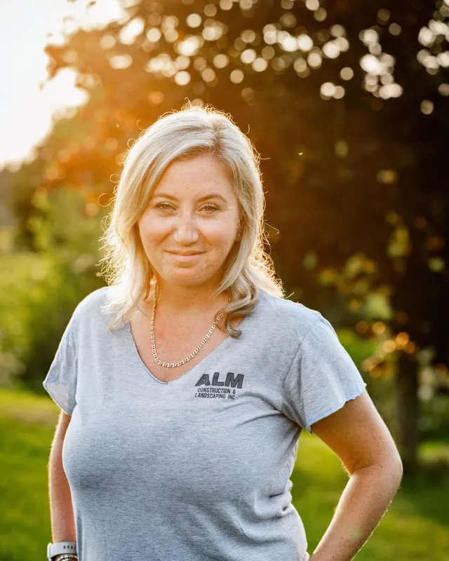 Lindsey, co-owner of ALM Construction & Landscaping Inc., on an Ottawa job site